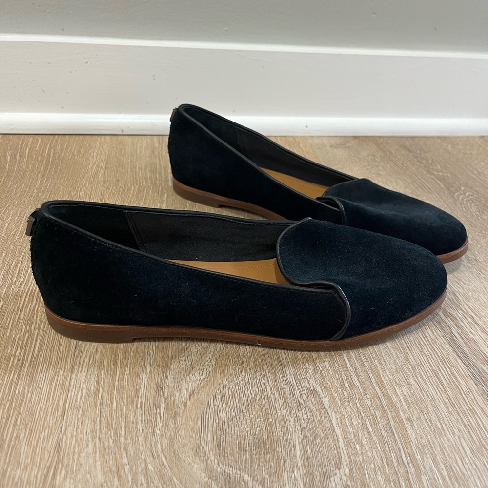 NWOT UGG black suede loafers size 6.5 women’s